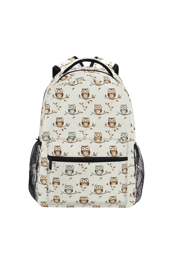 Stylish Backpack Cute Owls Elementary Bookbag Personalized Laptop School Bags Travel Daypack