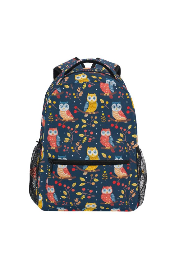 Stylish Backpack Cute Owls on Branch Elementary Bookbag Personalized Laptop School Bags Travel Daypack