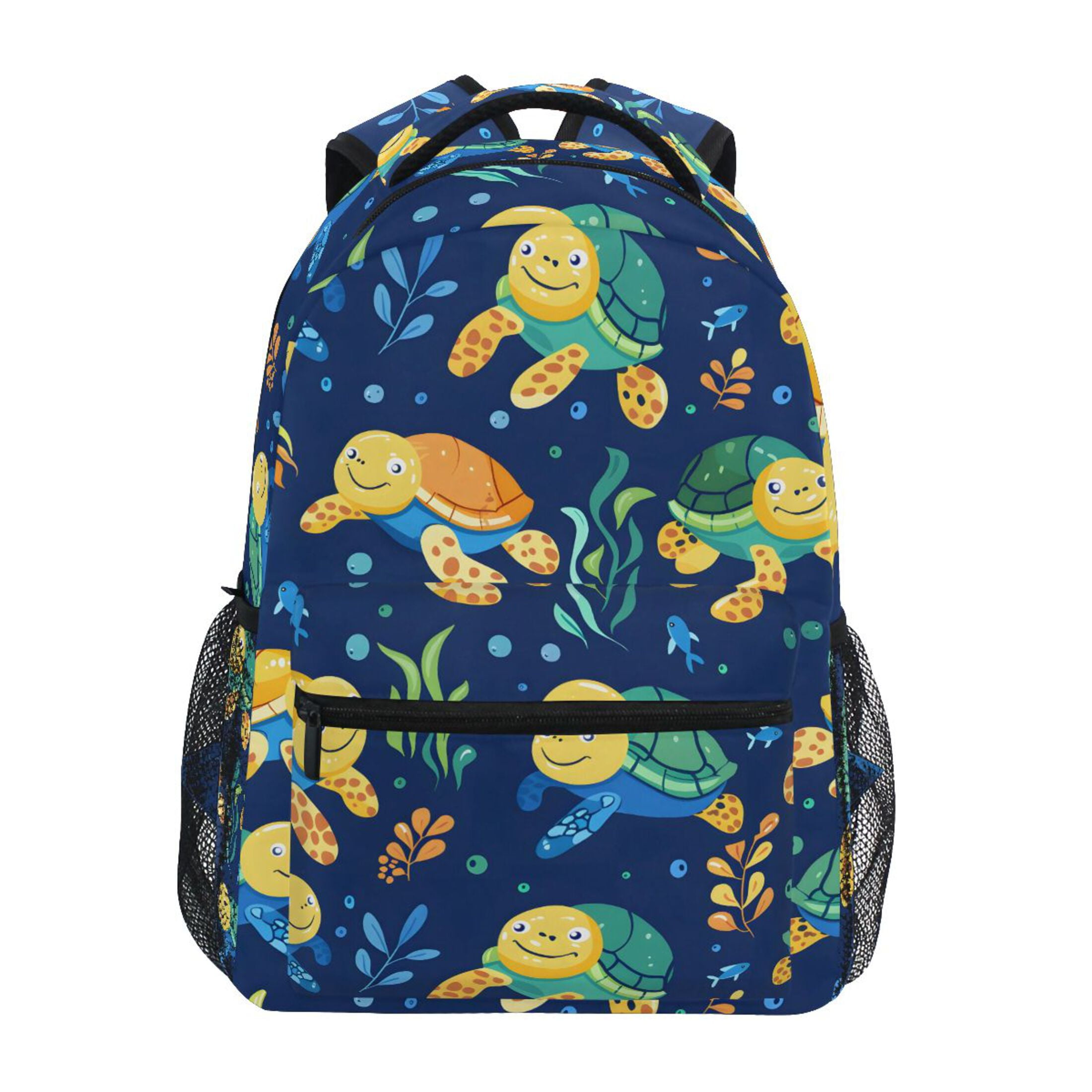 Computer Bag Turtle ALAZA Stylish Backpack Cute Turtles and Seaweed Elementary Bookbag ...