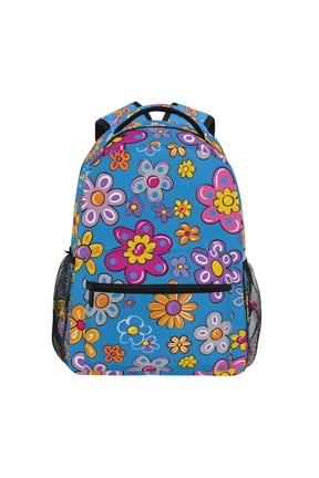 Stylish Backpack Daisy Floral Elementary Bookbag Personalized Laptop School Bags Travel Daypack