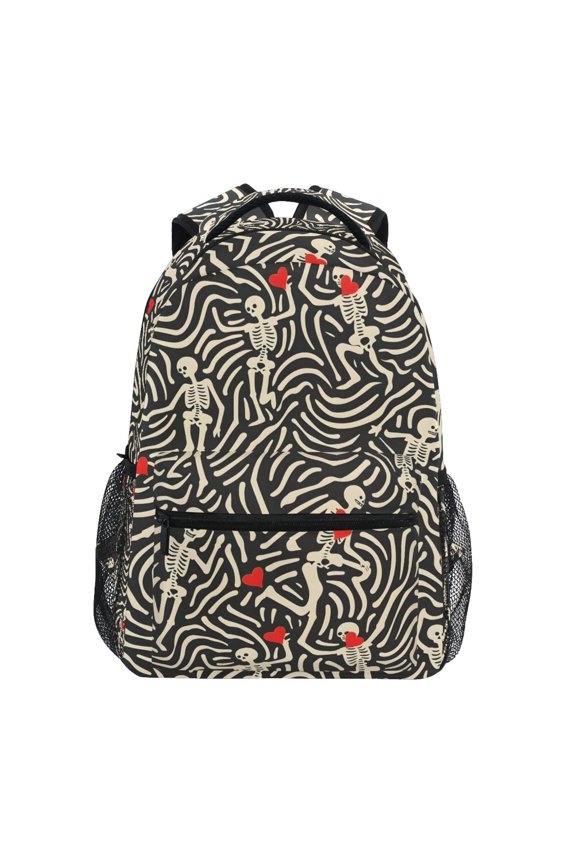 Stylish Backpack Dancing Skeletons Elementary Bookbag Personalized Laptop School Bags Travel Daypack