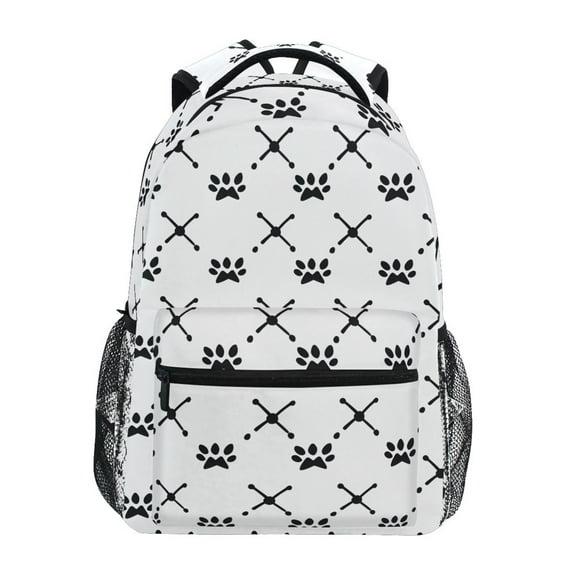 ALAZA Stylish Backpack Dog Paw Prints Elementary Bookbag Personalized Laptop School Bags Travel Daypack