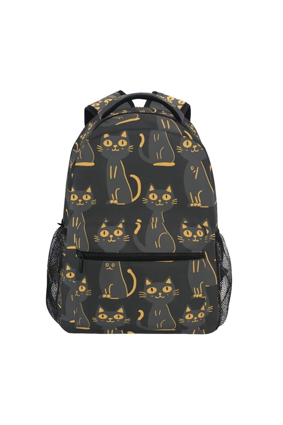 Stylish Backpack Doodle Cute Cats Elementary Bookbag Personalized Laptop School Bags Travel Daypack