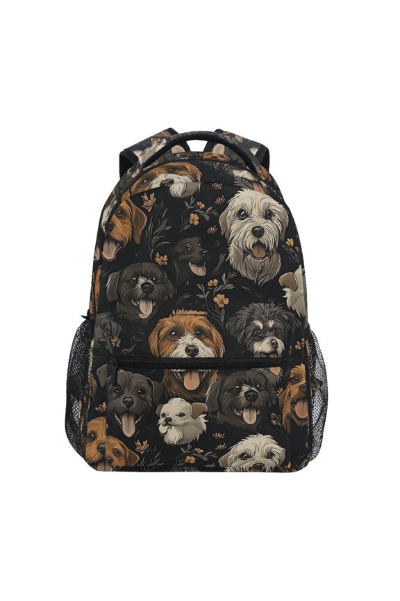 Stylish Backpack Doodle Dogs Cartoon Elementary Bookbag Personalized Laptop School Bags Travel Daypack