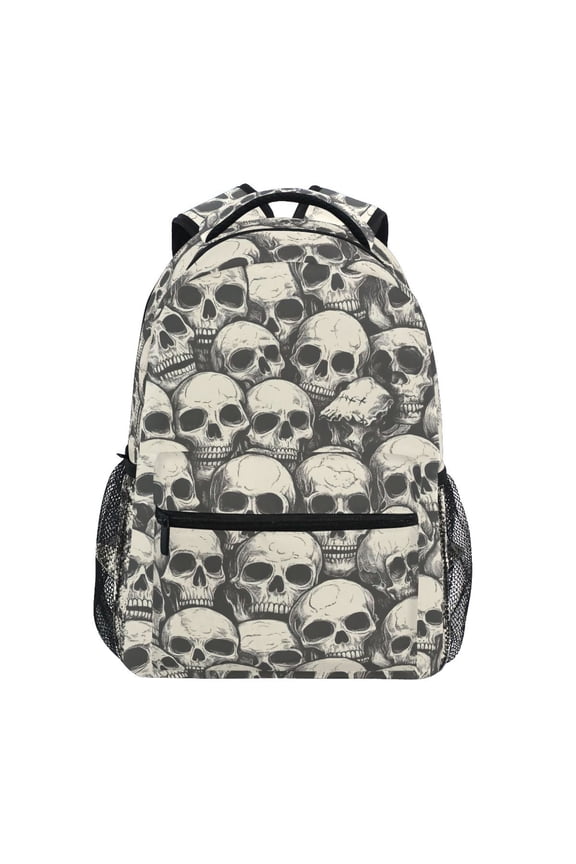 Stylish Backpack Doodle Skeleton Elementary Bookbag Personalized Laptop School Bags Travel Daypack