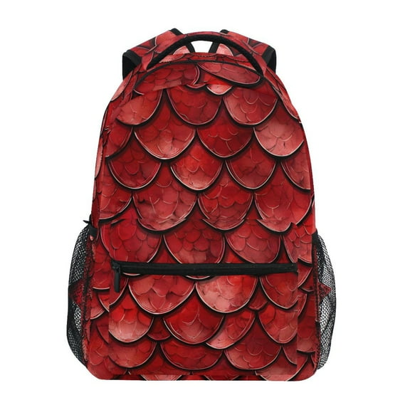 ALAZA Stylish Backpack Dragon Scales Red Elementary Bookbag Personalized Laptop School Bags Travel Daypack