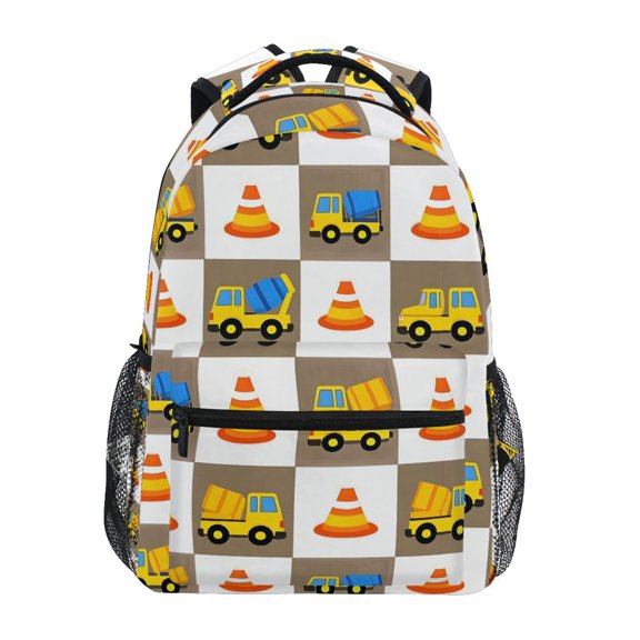 ALAZA Stylish Backpack Engineering Vehicles Elementary Bookbag Personalized Laptop School Bags Travel Daypack