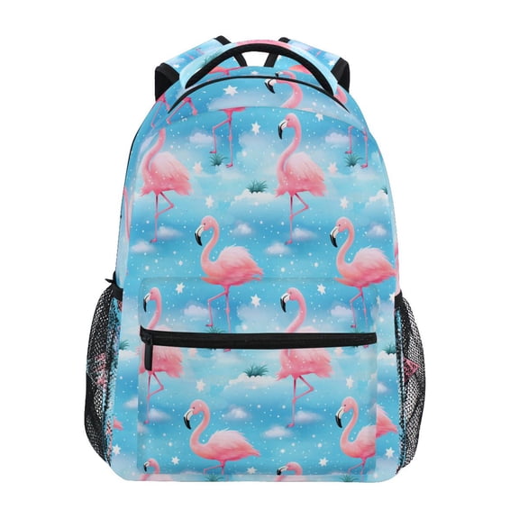 ALAZA Stylish Backpack Flamingo and Stars Elementary Bookbag Personalized Laptop School Bags Travel Daypack