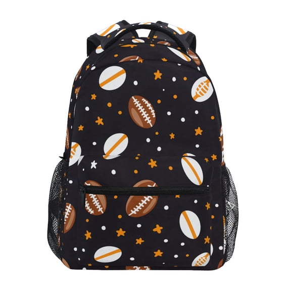 ALAZA Stylish Backpack Football Rugby Stars Elementary Bookbag Personalized Laptop School Bags Travel Daypack