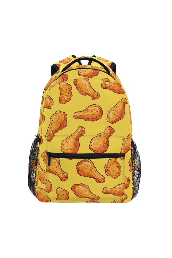 Stylish Backpack Fried Chickens Elementary Bookbag Personalized Laptop School Bags Travel Daypack
