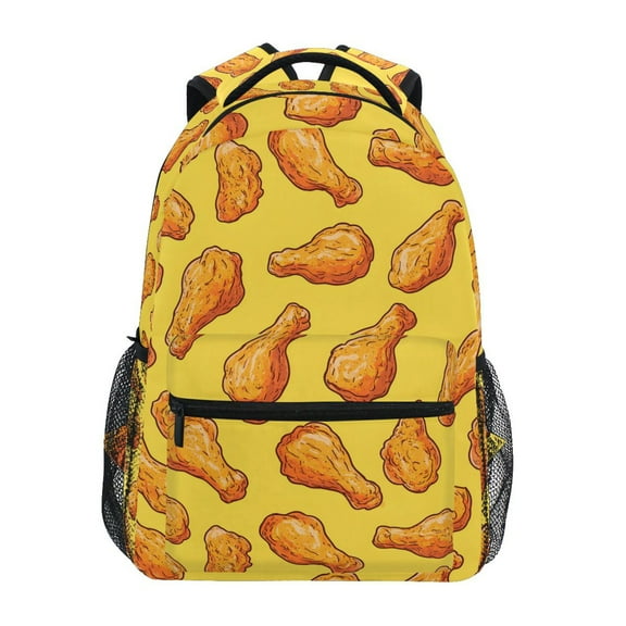 ALAZA Stylish Backpack Fried Chickens Elementary Bookbag Personalized Laptop School Bags Travel Daypack