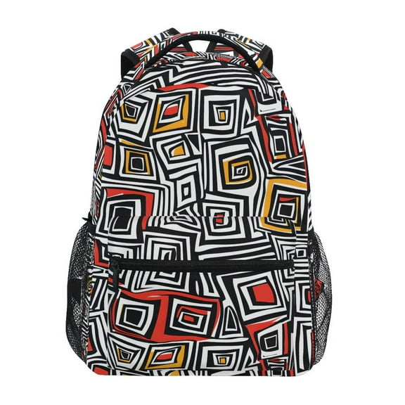 ALAZA Stylish Backpack Funny Line Geometry Pattern Elementary Bookbag Personalized Laptop School Bags Travel Daypack