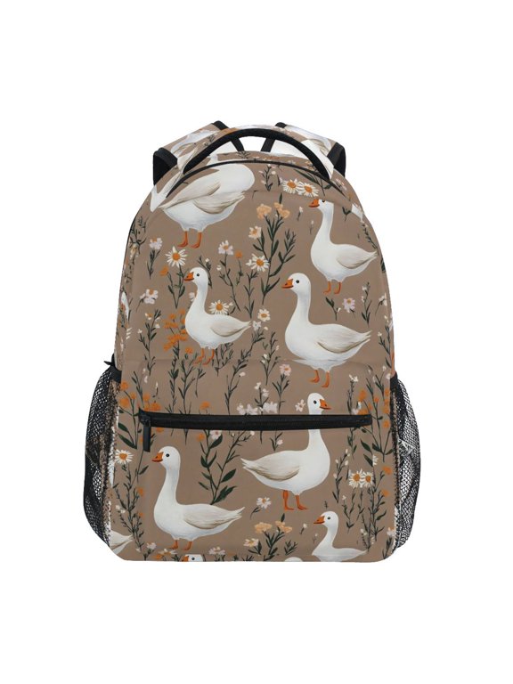 Kids Backpack Geese Daisy Elementary Bookbag School Bags for Girls Boys Laptop Travel Student Daypack