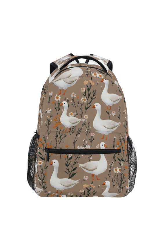 Stylish Backpack Geese Daisy Elementary Bookbag Personalized Laptop School Bags Travel Daypack