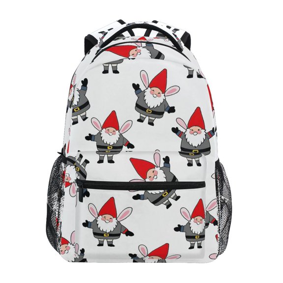 ALAZA Stylish Backpack Gnomes with Hat Elementary Bookbag Personalized Laptop School Bags Travel Daypack