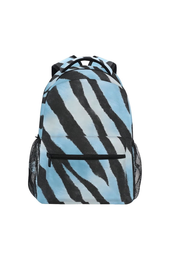 Stylish Backpack Gradient Zebra Skin Elementary Bookbag Personalized Laptop School Bags Travel Daypack
