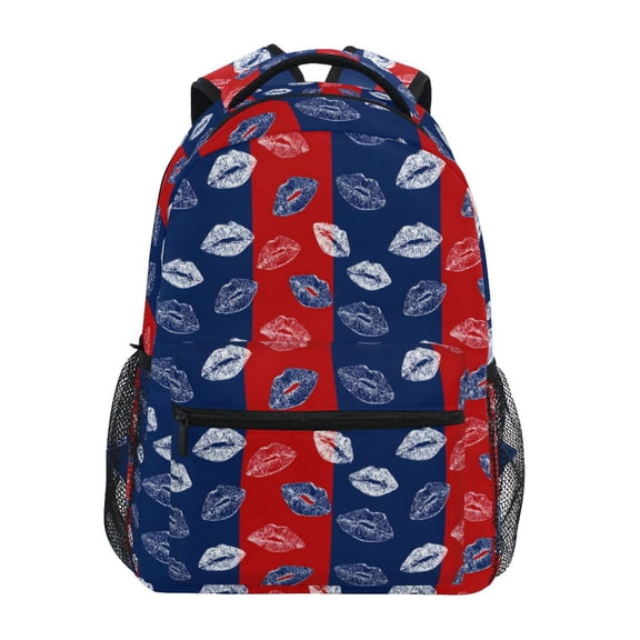 ALAZA Stylish Backpack Lips Mouth Print Elementary Bookbag Personalized Laptop School Bags Travel Daypack