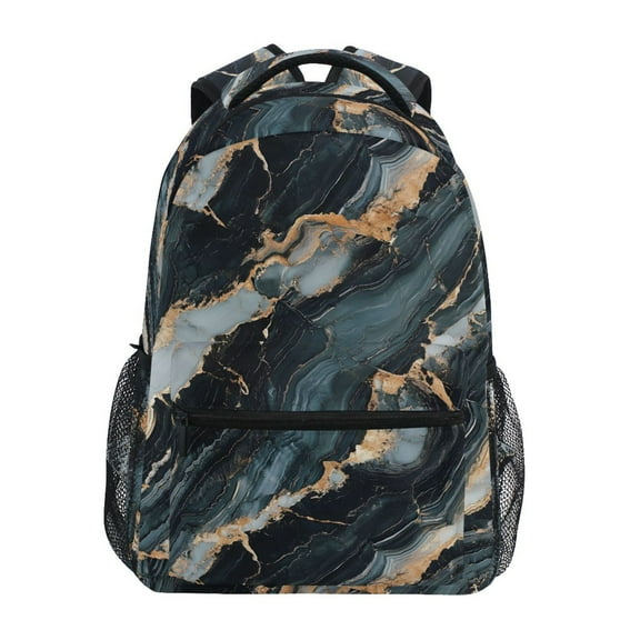 ALAZA Stylish Backpack Marble Pattern Elementary Bookbag Personalized Laptop School Bags Travel Daypack