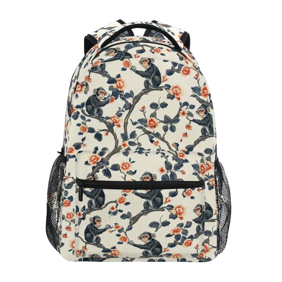 ALAZA Stylish Backpack Monkey on Branches Elementary Bookbag Personalized Laptop School Bags Travel Daypack