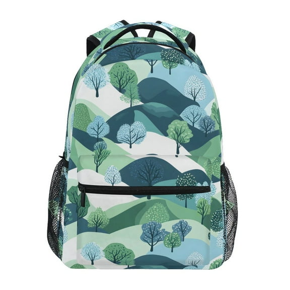 ALAZA Stylish Backpack Mountain Print Elementary Bookbag Personalized Laptop School Bags Travel Daypack