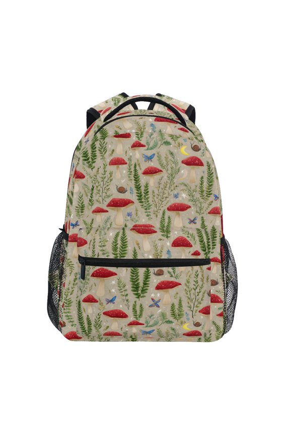 Stylish Backpack Mushrooms Butterfly Elementary Bookbag Personalized Laptop School Bags Travel Daypack