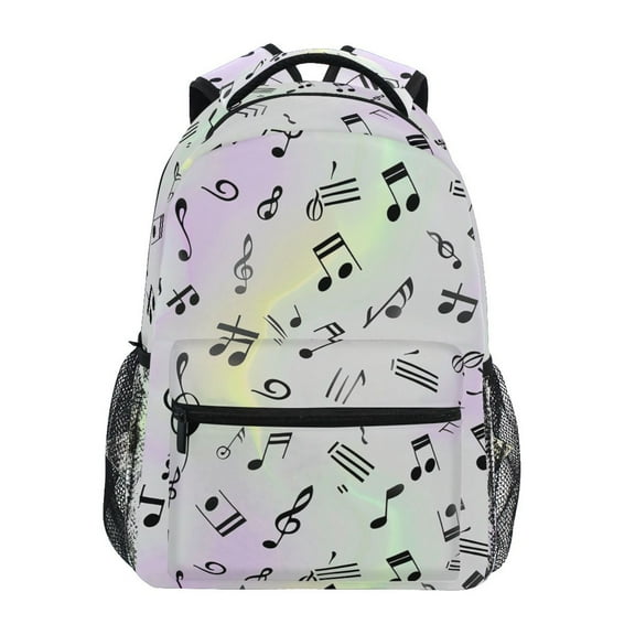 ALAZA Stylish Backpack Musical Notes in Tie Dye Elementary Bookbag Personalized Laptop School Bags Travel Daypack