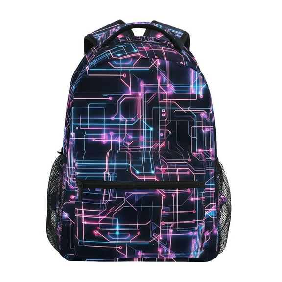 ALAZA Stylish Backpack Neon Geometric Elementary Bookbag Personalized Laptop School Bags Travel Daypack