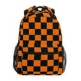 thumbnail image 1 of ALAZA Stylish Backpack Orange Checkered Grid Pattern Elementary Bookbag Personalized Laptop School Bags Travel Daypack, 1 of 6