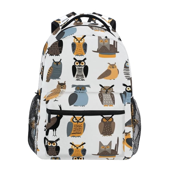 ALAZA Stylish Backpack Owl Pattern Elementary Bookbag Personalized Laptop School Bags Travel Daypack