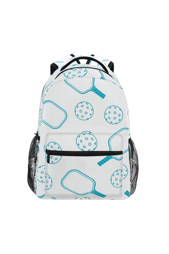 Stylish Backpack Pickleball Blue Elementary Bookbag Personalized Laptop School Bags Travel Daypack