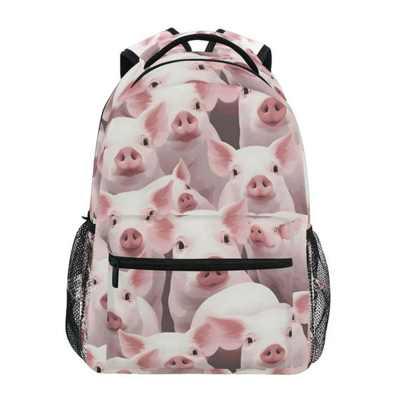 ALAZA Stylish Backpack Pigs Pink Elementary Bookbag Personalized Laptop School Bags Travel Daypack