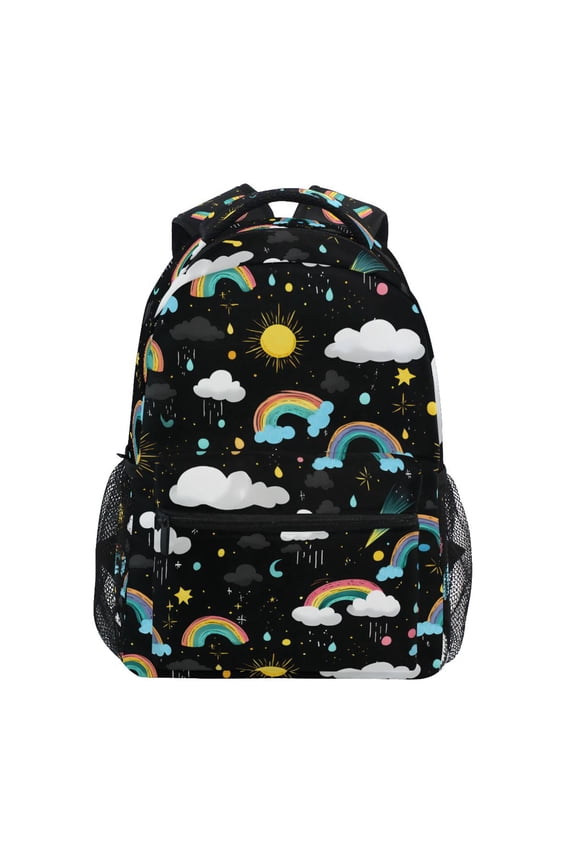 Stylish Backpack Rainbow Cute Rainy Elementary Bookbag Personalized Laptop School Bags Travel Daypack