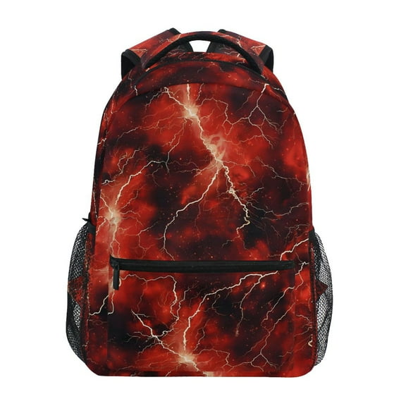 ALAZA Stylish Backpack Red Lightning Elementary Bookbag Personalized Laptop School Bags Travel Daypack