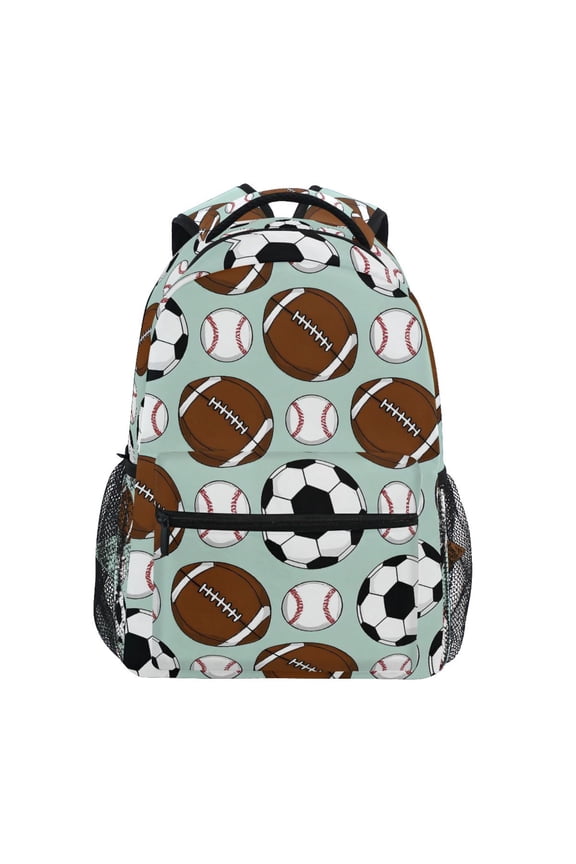 Stylish Backpack Rugby Football Baseball Elementary Bookbag Personalized Laptop School Bags Travel Daypack