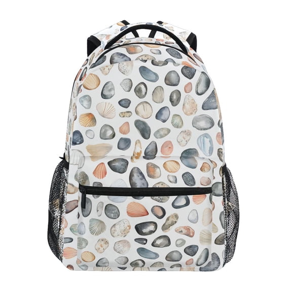 ALAZA Stylish Backpack Seashells Stone Elementary Bookbag Personalized Laptop School Bags Travel Daypack
