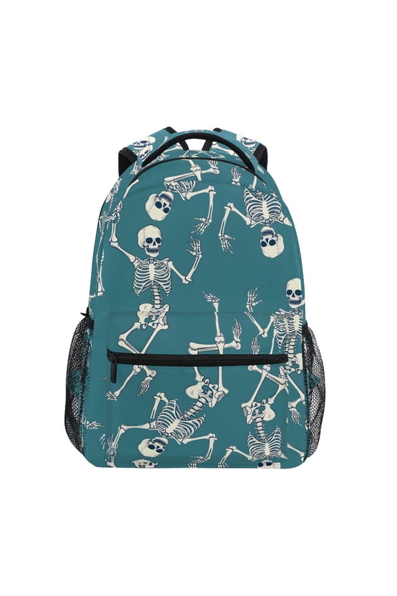 Stylish Backpack Skeleton Dancing Elementary Bookbag Personalized Laptop School Bags Travel Daypack