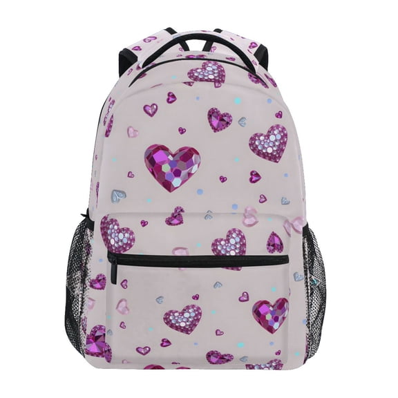 ALAZA Stylish Backpack Sparkling Hearts Elementary Bookbag Personalized Laptop School Bags Travel Daypack