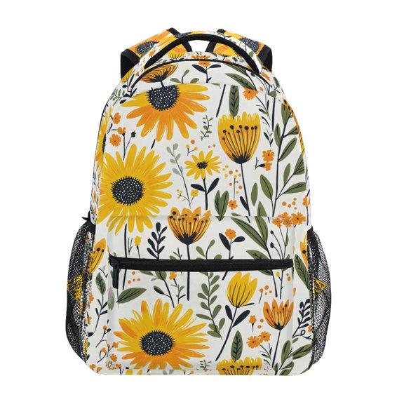 ALAZA Stylish Backpack Sunflower Pattern Elementary Bookbag Personalized Laptop School Bags Travel Daypack