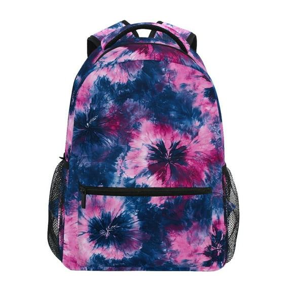 ALAZA Stylish Backpack Tie-dye Navy Elementary Bookbag Personalized Laptop School Bags Travel Daypack