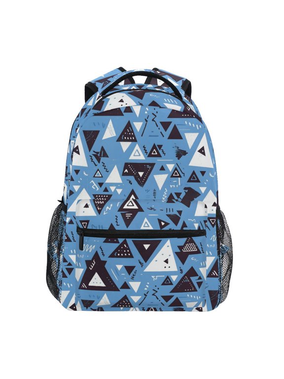 Kids Backpack Triangle and Line Geometry Elementary Bookbag School Bags for Girls Boys Laptop Travel Student Daypack