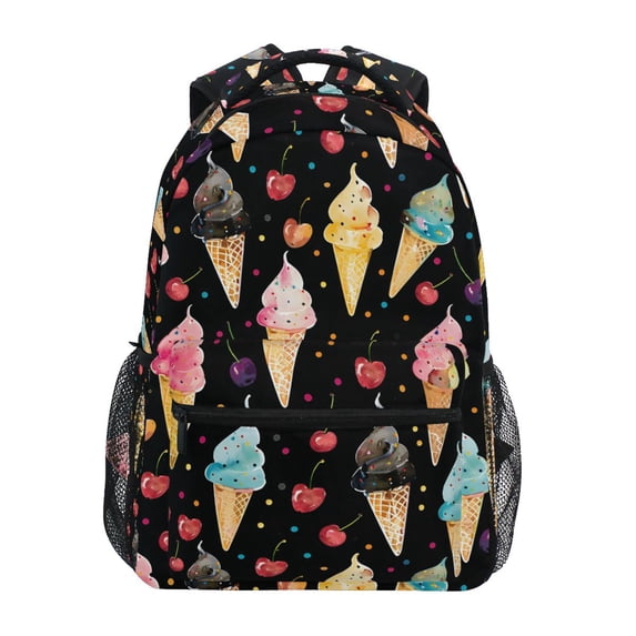 ALAZA Stylish Backpack Watercolor Ice Creams Elementary Bookbag Personalized Laptop School Bags Travel Daypack