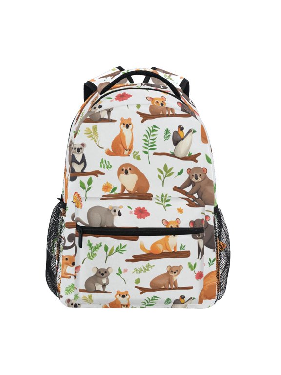 Kids Backpack Wild Animals Elementary Bookbag School Bags for Girls Boys Laptop Travel Student Daypack
