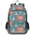 thumbnail image 1 of ALAZA Summer Anchors Crabs Laptop Backpack Purse Travel Bag Casual School Bookbag Rucksack for Women Men, 1 of 6