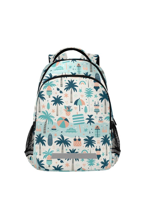 Summer Coconut Tree Backpack Elementary School Bag Bookbag Travel Rucksack