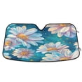 thumbnail image 1 of ALAZA Summer Daisies Flowers Windshield Sun Shade Car Foldable Visor Block UV Rays Protector 53"x23.5", 1 of 8