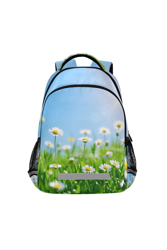 Summer Daisy Flower Backpack Elementary School Bag Bookbag Travel Rucksack