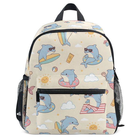 ALAZA Summer Dolphin Pattern School Backpack Student Bookbag Mini Bag