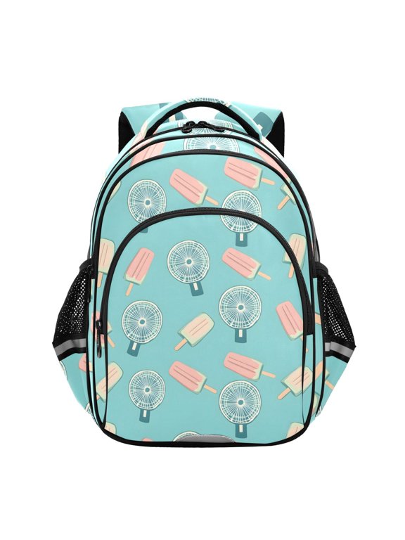 Summer Ice Cream School Backpack Elementary Bag Bookbag Travel Rucksack