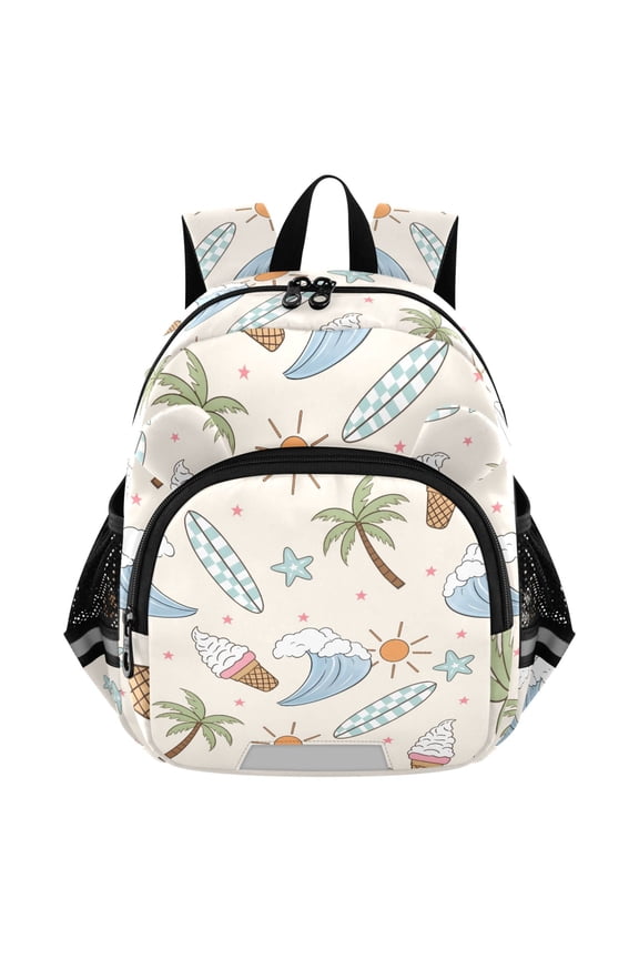 Summer Palm Trees Cream Mini Backpack School Bookbag Age 3-7 Small