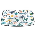 thumbnail image 1 of ALAZA Summer Palm Trees Windshield Sun Shade Car Foldable Sun Visor Block UV Rays Protector 53"x23.5", 1 of 8